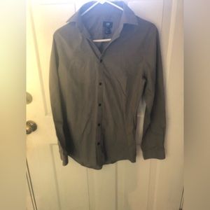 Men’s Gray H&M Slim fit Long sleeve Button Down Shirt